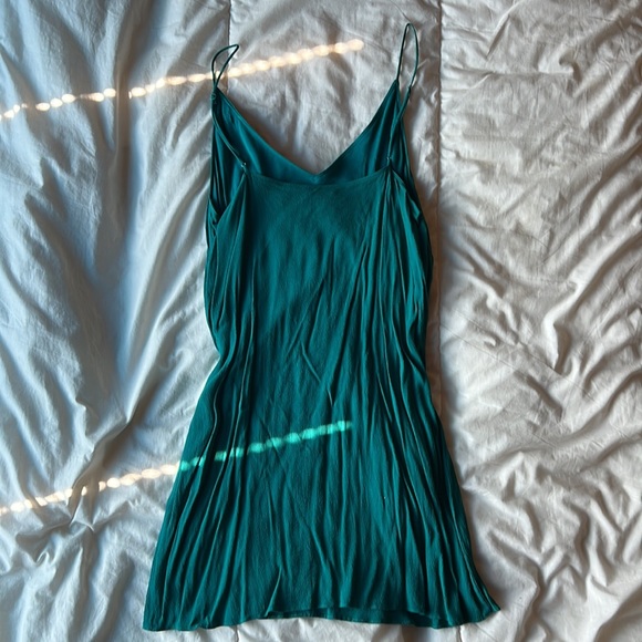 Aritzia Wilfred Free Vivienne Dress. TEAL COLOUR. Size Small - Picture 9 of 12